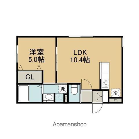 ヴィアルCITY恵庭(1LDK/3階)の間取り写真