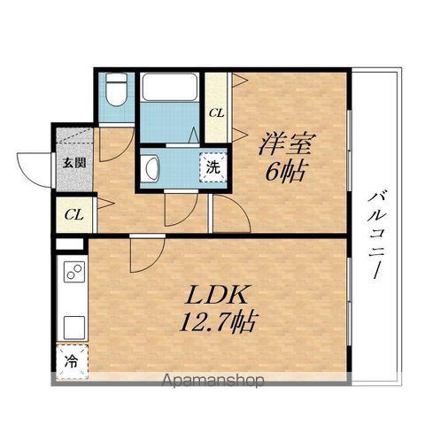 カームライフ(1LDK/3階)の間取り写真