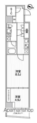 WEAVE BASE -ITABASHI HONCHO 板橋本町(1LDK/6階)の間取り写真