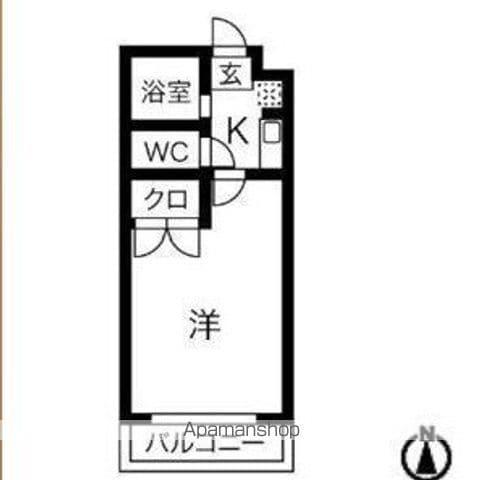 SENSE 和歌山(1K/1階)の間取り写真