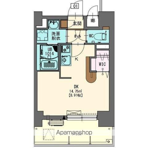 エステシア名駅(ワンルーム/10階)の間取り写真