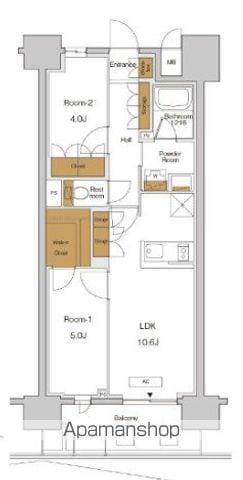 RJRプレシア東十条ガーデン(2LDK/13階)の間取り写真