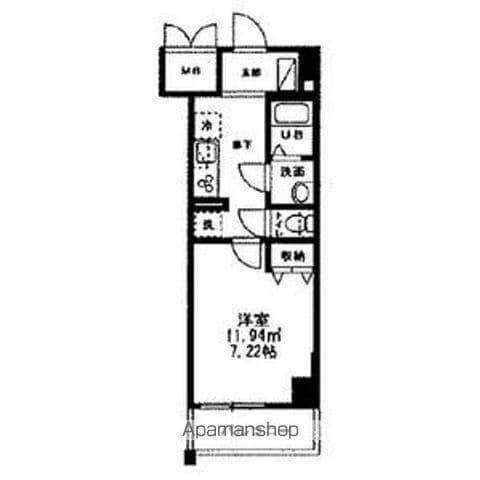 モアナレジデンス(1K/2階)の間取り写真