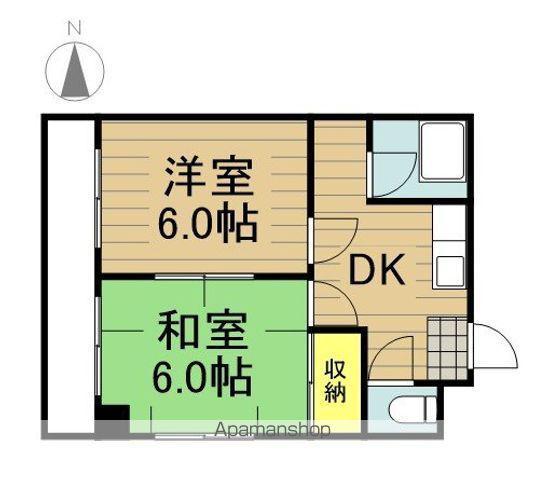 萩原ハイツ(2DK/2階)の間取り写真