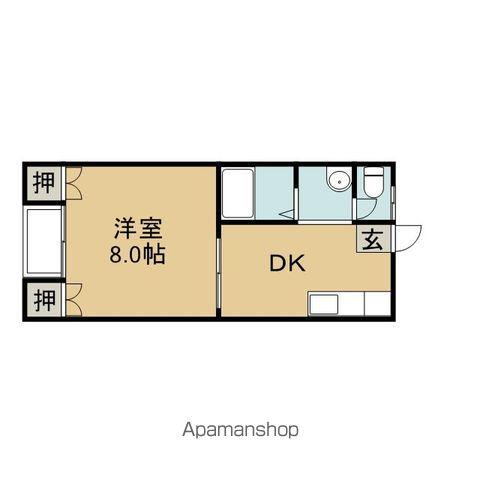 サンコーポ矢内原(1DK/2階)の間取り写真