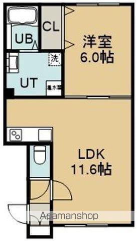 クローバーライフ昭和(1LDK/1階)の間取り写真