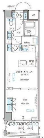 パークアクシス文京本郷(1LDK/2階)の間取り写真
