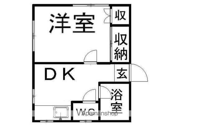 コーポK(1DK/1階)の間取り写真