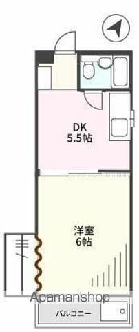コーポ パンドラ(1DK/3階)の間取り写真
