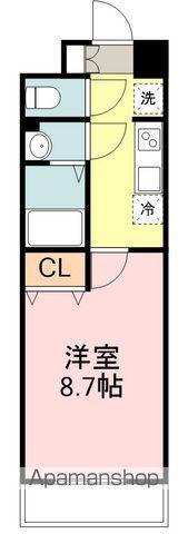 アーバンフラッツ長町(1K/2階)の間取り写真