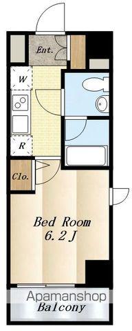 アルテシモ フルッソ(1K/6階)の間取り写真
