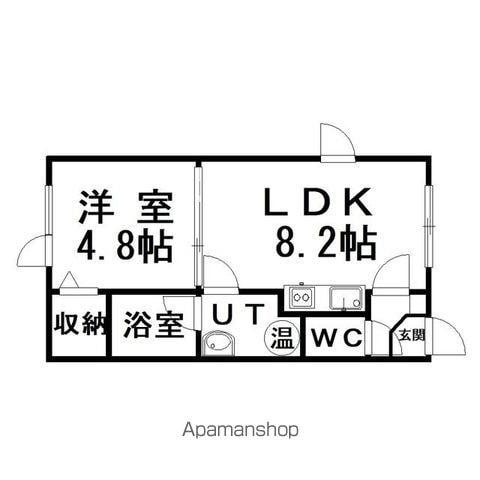 パークス21(1LDK/1階)の間取り写真