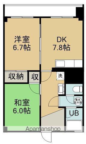 アシスト函館ヒルズA(2DK/5階)の間取り写真