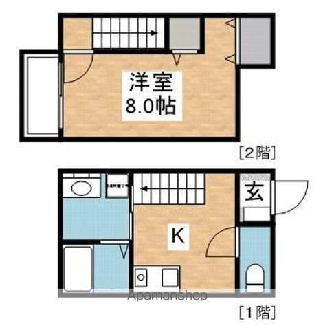 オリーブ寺塚(1K/1階)の間取り写真