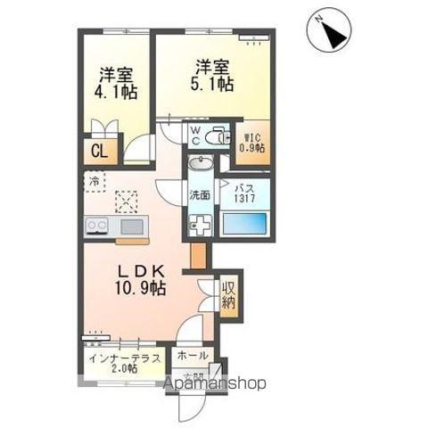中田アパート工事(2LDK/1階)の間取り写真