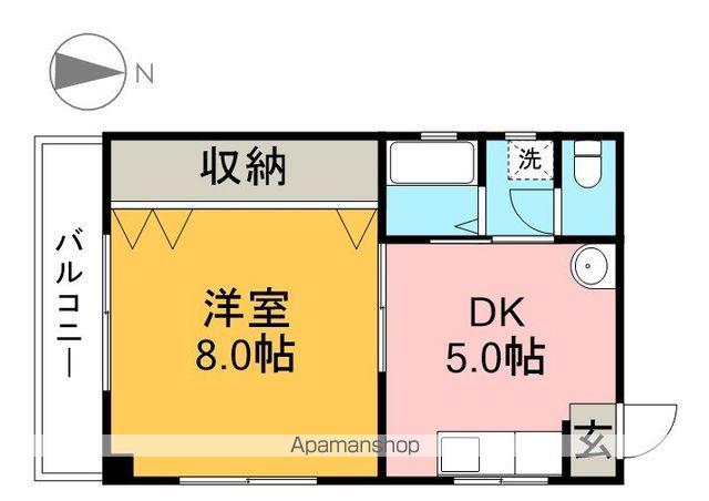 アルカサールアン(1DK/4階)の間取り写真