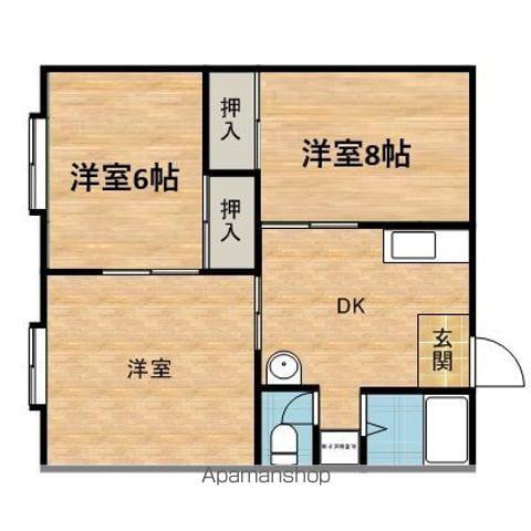 コーポラフォーレ(3DK/1階)の間取り写真