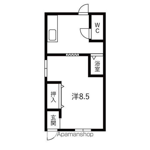 SONRISA藤町(ワンルーム/1階)の間取り写真