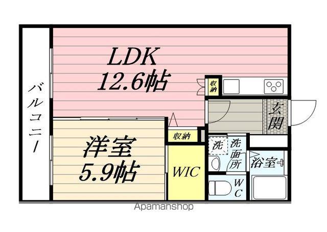 カーサ フェリーチェ(1LDK/2階)の間取り写真