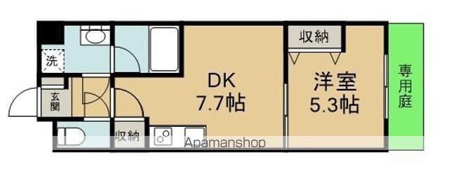 CASA TUTTI(1DK/1階)の間取り写真