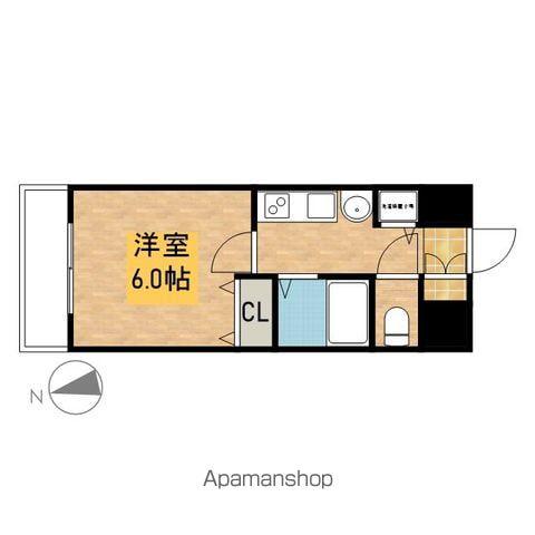 プレサンス久屋大通公園サウス(1K/7階)の間取り写真