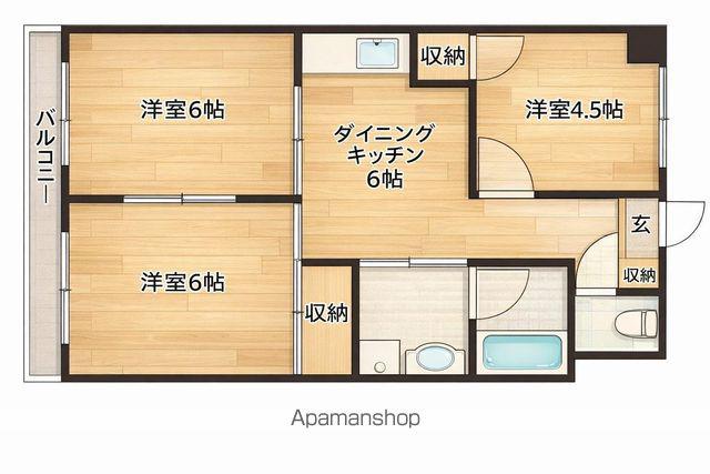 和泉パールハイツ(3LDK/3階)の間取り写真