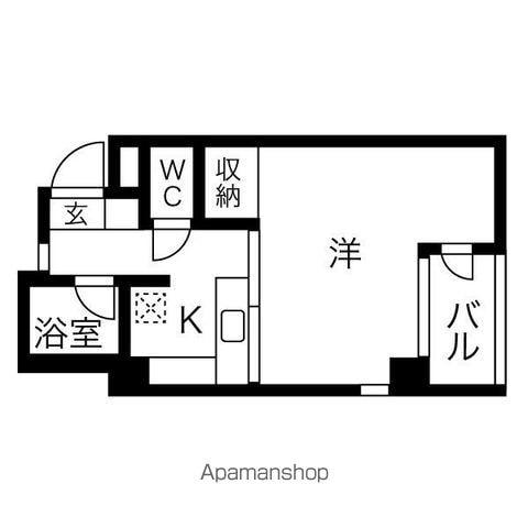 クレイタスパーク2(1K/3階)の間取り写真