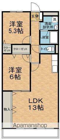 グレース塩の道(2LDK/4階)の間取り写真