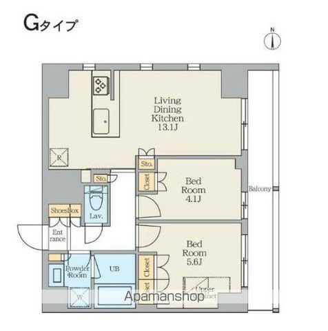 クレストコート東日暮里(2LDK/8階)の間取り写真