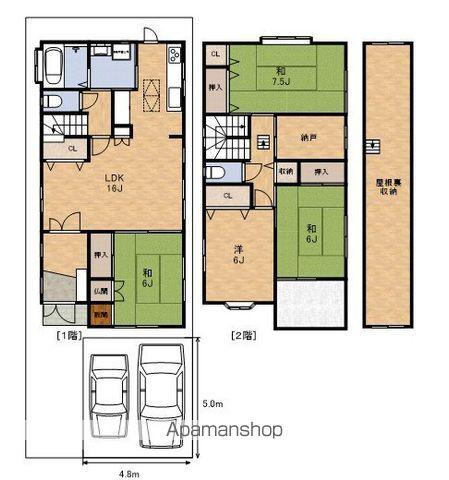 南海電鉄南海本線 春木駅 徒歩16分 2階建 築29年(4SLDK)の間取り写真