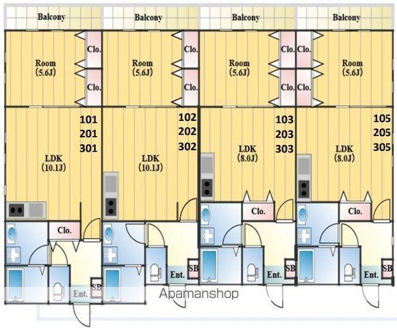 TAC RIVER(1LDK/2階)の間取り写真