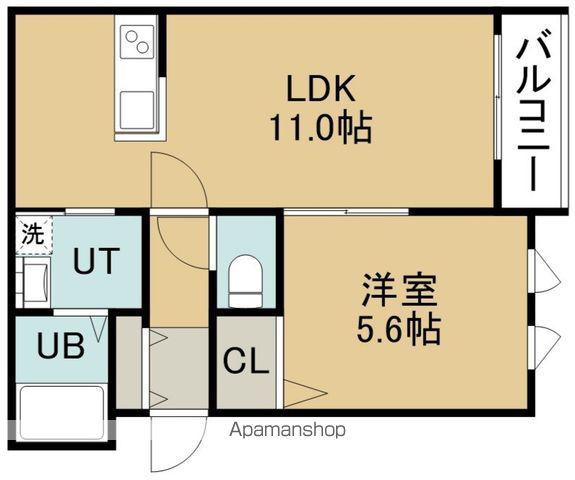 パーク五稜郭館(1LDK/1階)の間取り写真