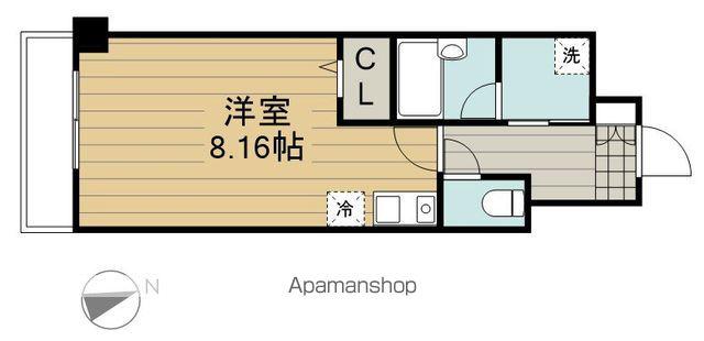88TEES立川(1K/6階)の間取り写真