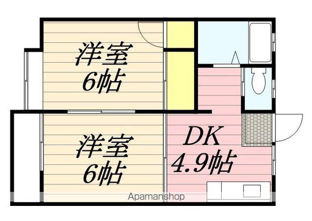 パール鈴(2DK/1階)の間取り写真