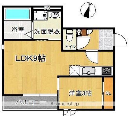 GRANDTIC NONO千早(1LDK/1階)の間取り写真