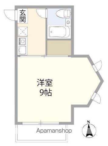 ドエル下落合(1K/2階)の間取り写真