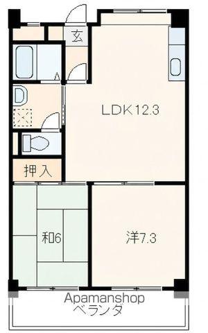 メゾン山水Ⅰ(2LDK/2階)の間取り写真