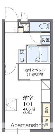 レオパレスデュエヴァンジイル(1K/2階)の間取り写真