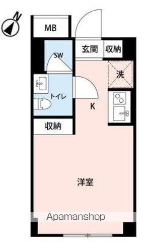 リバティーヒルズ三軒茶屋(1K/3階)の間取り写真