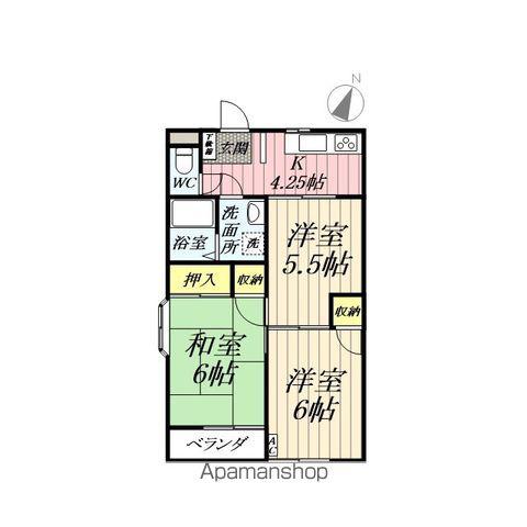 コモンシティー千代田B号棟(3K/2階)の間取り写真