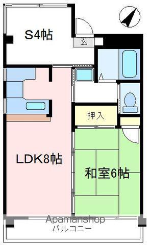 パールフジビル(1SLDK/4階)の間取り写真