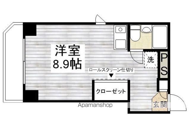 リバーサイドカマタ(ワンルーム/8階)の間取り写真