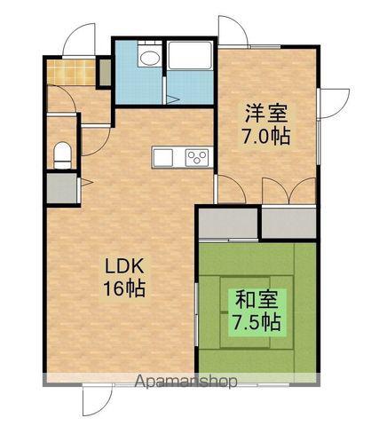 高野ハウス(2LDK/2階)の間取り写真