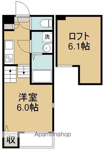 ホロニナテラス(1K/1階)の間取り写真