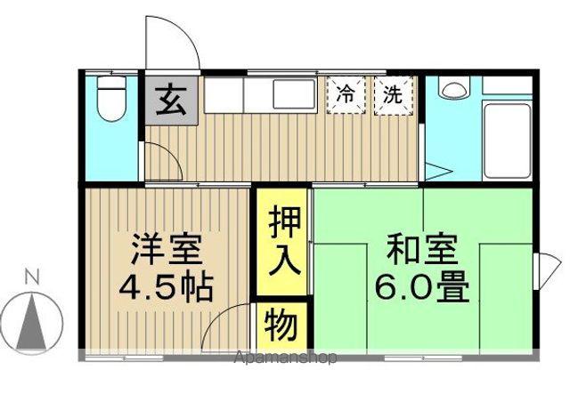 コーポイシカワ(2K/2階)の間取り写真