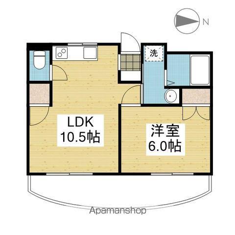 アップルリング(1LDK/3階)の間取り写真