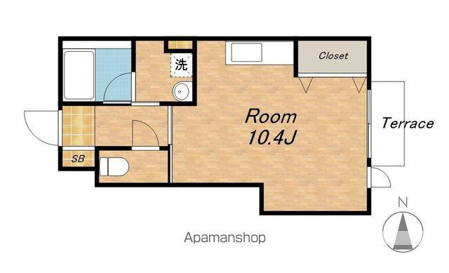 シャインフィールド平方(ワンルーム/1階)の間取り写真