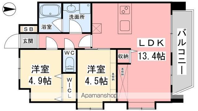 パグロ東署前(2LDK/8階)の間取り写真