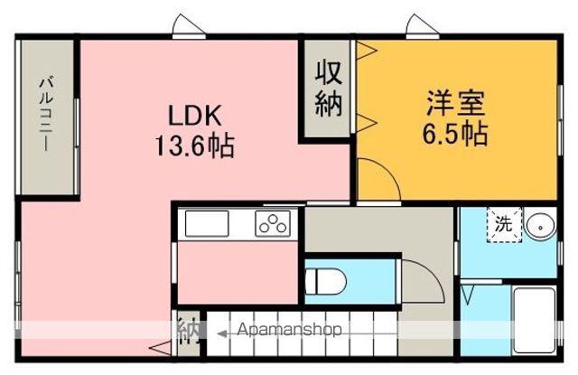アンゼリカ(1LDK/2階)の間取り写真
