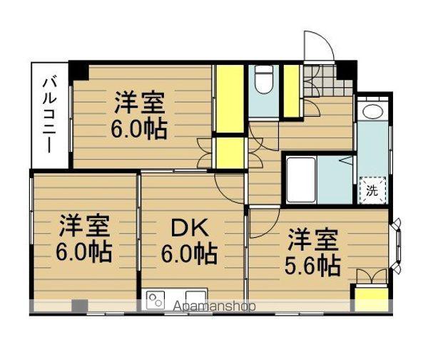 ロイヤル ハウス(3DK/3階)の間取り写真
